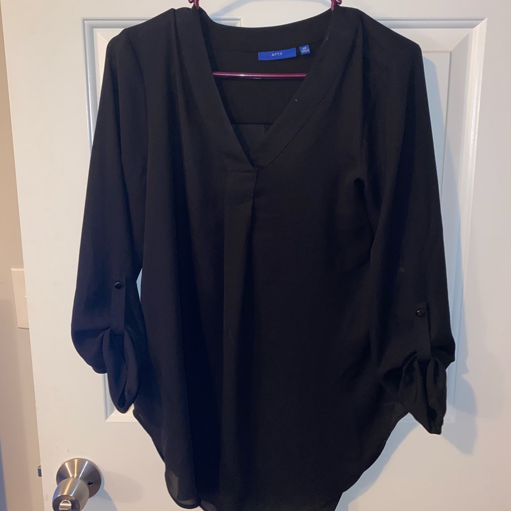 Black silk shirt